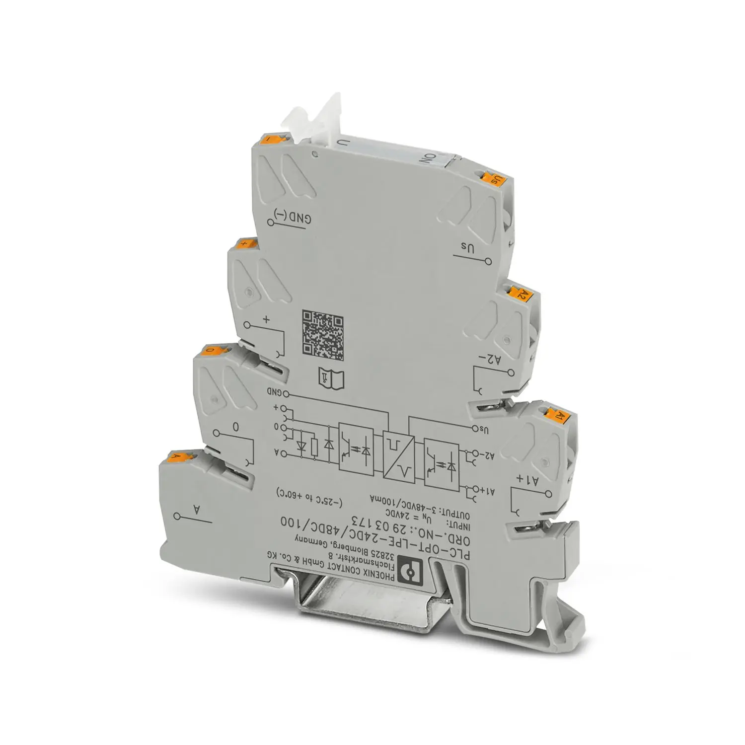 Produktfoto 1 von Phoenix Contact PLC-OPT-LPE-24DC/48DC/100 Halbleiter-Interfacerelais, DIN-Schienen