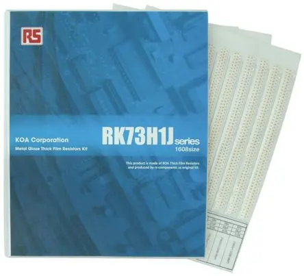 Produktfoto 1 von KOA RK73H1J Widerstandssortiment 170, 1 Ω → 10 MΩ, Dickschicht 17000, Oberfläche