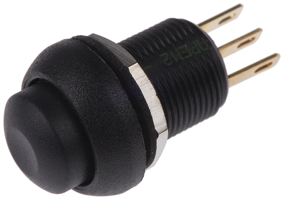 Produktfoto 1 von APEM IM Druckschalter Tastend Panel Ø 13.6 mm, 1-poliger Umschalter / 3 A, IP40