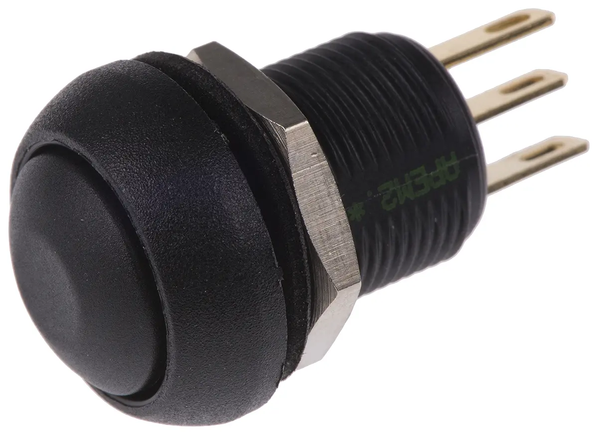 Produktfoto 1 von APEM IM Druckschalter Tastend Panel Ø 13.6 mm, 1-poliger Umschalter / 3 A 28 V dc, IP40