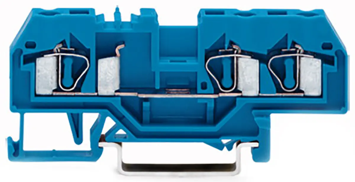 Produktfoto 1 von WAGO 281 Anschlussklemmenblock für Durchkontaktierung 1 Blau, 4mm², 800V Zugfederklemme ATEX, IECEx