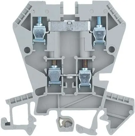 Produktfoto 1 von Wieland WK 4 E / U Doppelstock Reihenklemmen 2 Grau, 12AWG, 20 AWG, 400V Schraubbefestigung ATEX