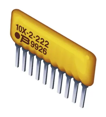 Produktfoto 1 von Bourns Serie 4600X Widerstands-Array ISOL, 4 x 560 Ω, 1 W 2 %, Bauform SIP Stift
