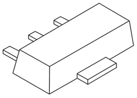 Produktfoto 1 von Nexperia Oberfläche Transistor NPN 60 V / 1 A, SOT-89 3-Pin