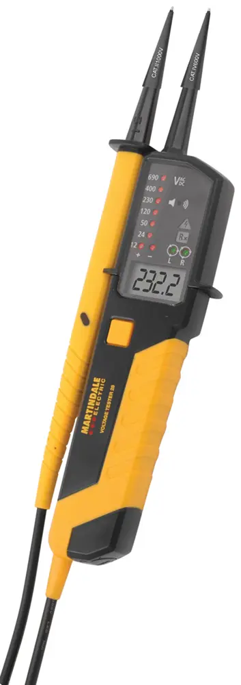 Produktfoto 1 von Martindale MARVT28 LCD Spannungsprüfer mit Durchgangsprüfung, CAT III 690V