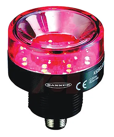Produktfoto 1 von Banner K50BCL LED Stroboskop Signalleuchte Rot, 12 → 30 V dc, Ø 50mm x 60mm