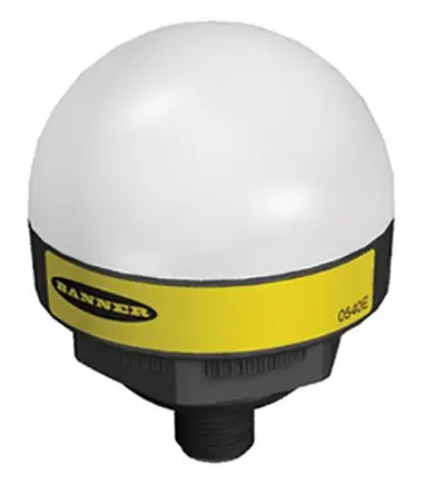 Produktfoto 1 von Banner K50L LED Filament/Warnsummer, Dauer Signalleuchte 30V dc Gelb, Grün, Rot Basis, Ø 50 mm x 69 mm IP67