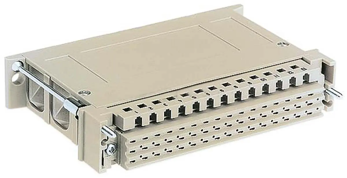 Produktfoto 1 von Harting 09 06 Netzteil Hutschiene, Gehäuse für DIN 41612-Steckverbinder