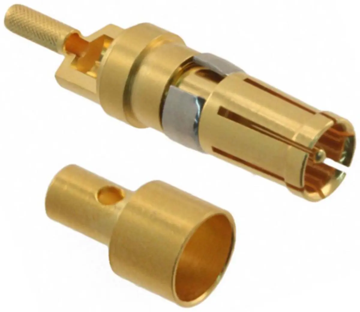 Produktfoto 1 von HARTING 0969 D-Sub Steckverbinder Koaxialkontakt, Buchse Crimpbefestigung, Kupferlegierung, Gold, 10 mΩ max 20 AWG