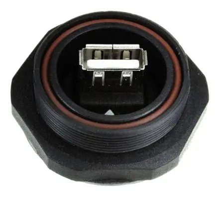 Produktfoto 1 von Bulgin, Gerade USB USB-Steckverbinder Stecker USB-Typ B 1, Panel USB 2.0 IP68