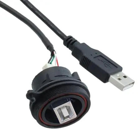 Produktfoto 1 von Bulgin, Gerade USB USB-Steckverbinder Stecker USB-Typ B 1, Panel USB 2.0 IP68