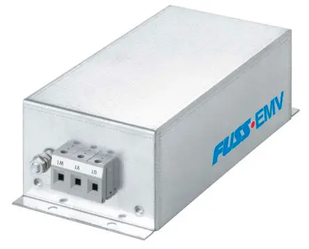 FUSS-EMV 3F480 EMV-Filter, 528V ac, 35 A, Frontplattenmontage 34 W, Schraubbefestigung, 3-phasig 12 mA / 50Hz, 60 Hz 2