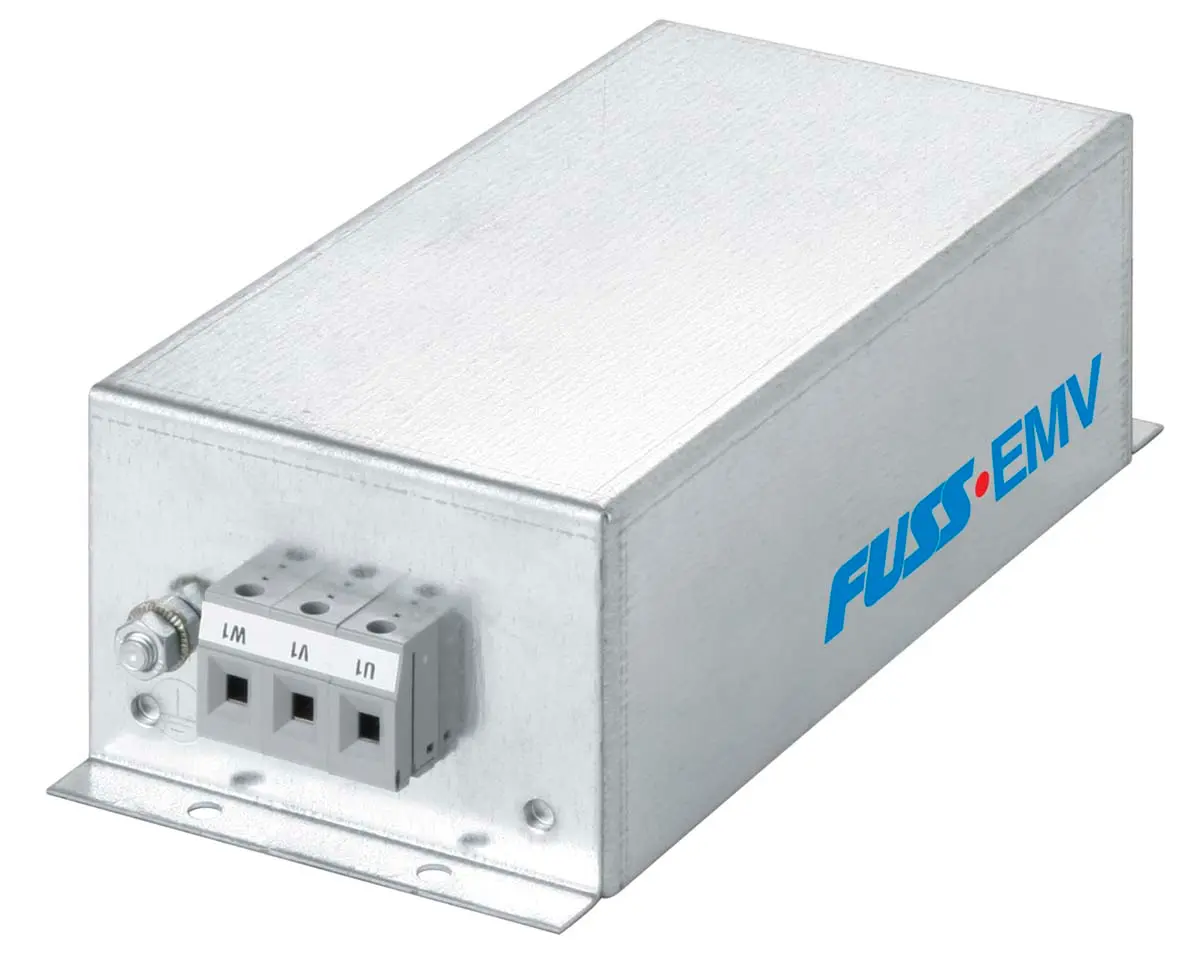 FUSS-EMV 3F480 EMV-Filter, 528V ac, 50 A, Frontplattenmontage 26 W, Schraubbefestigung, 3-phasig 12 mA / 50/60 Hz 2