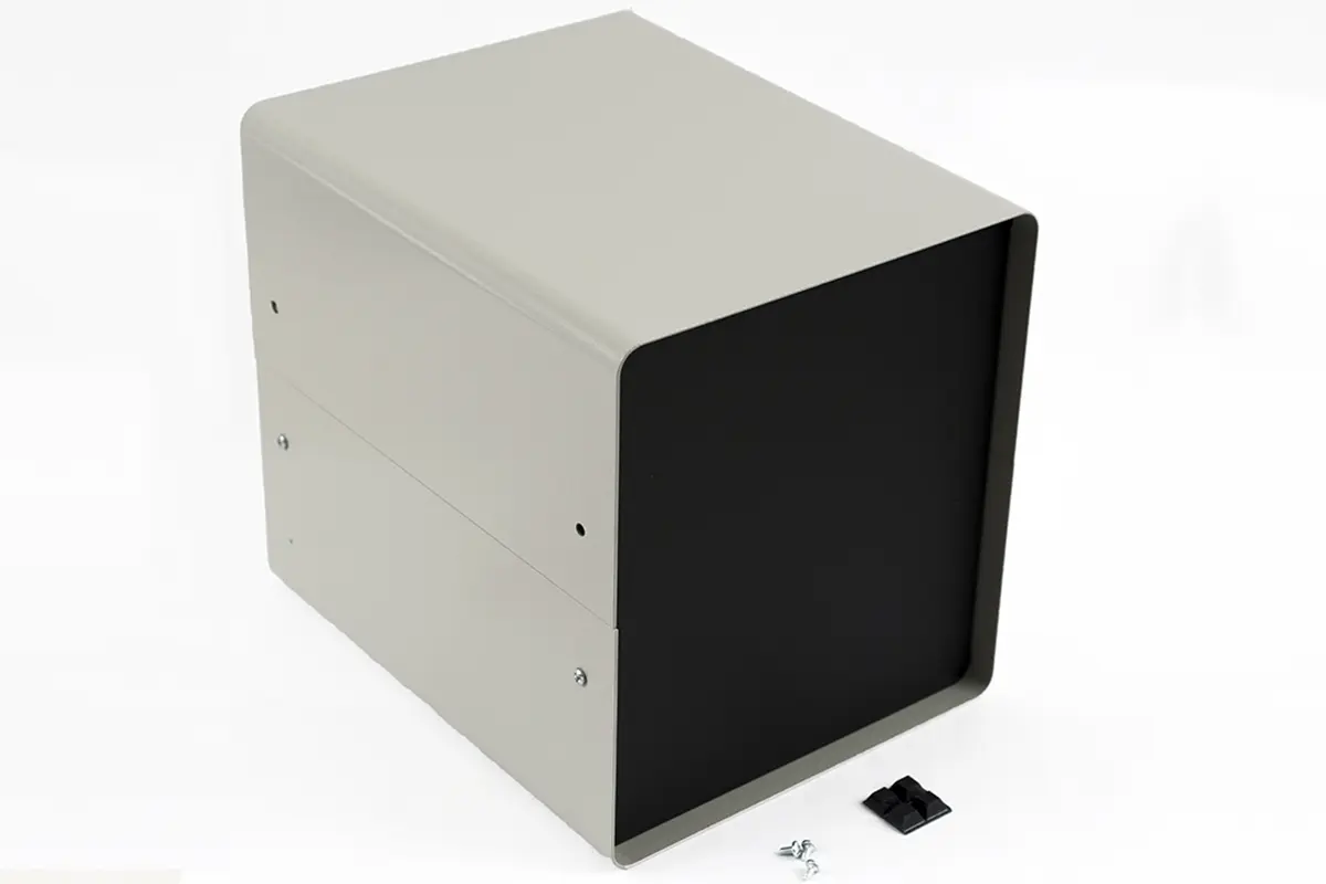 Produktfoto 1 von Hammond, Schalengehäuse, Grau, Aluminium, Stahl, IP32 127 mm, 356 mm, 254 mm, 1401