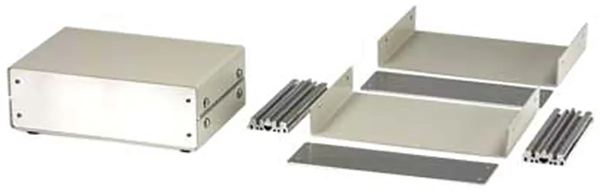 Produktfoto 1 von Hammond, Schalengehäuse, Grau, Aluminium, IP32 99 mm, 185 mm, 254 mm, 1402