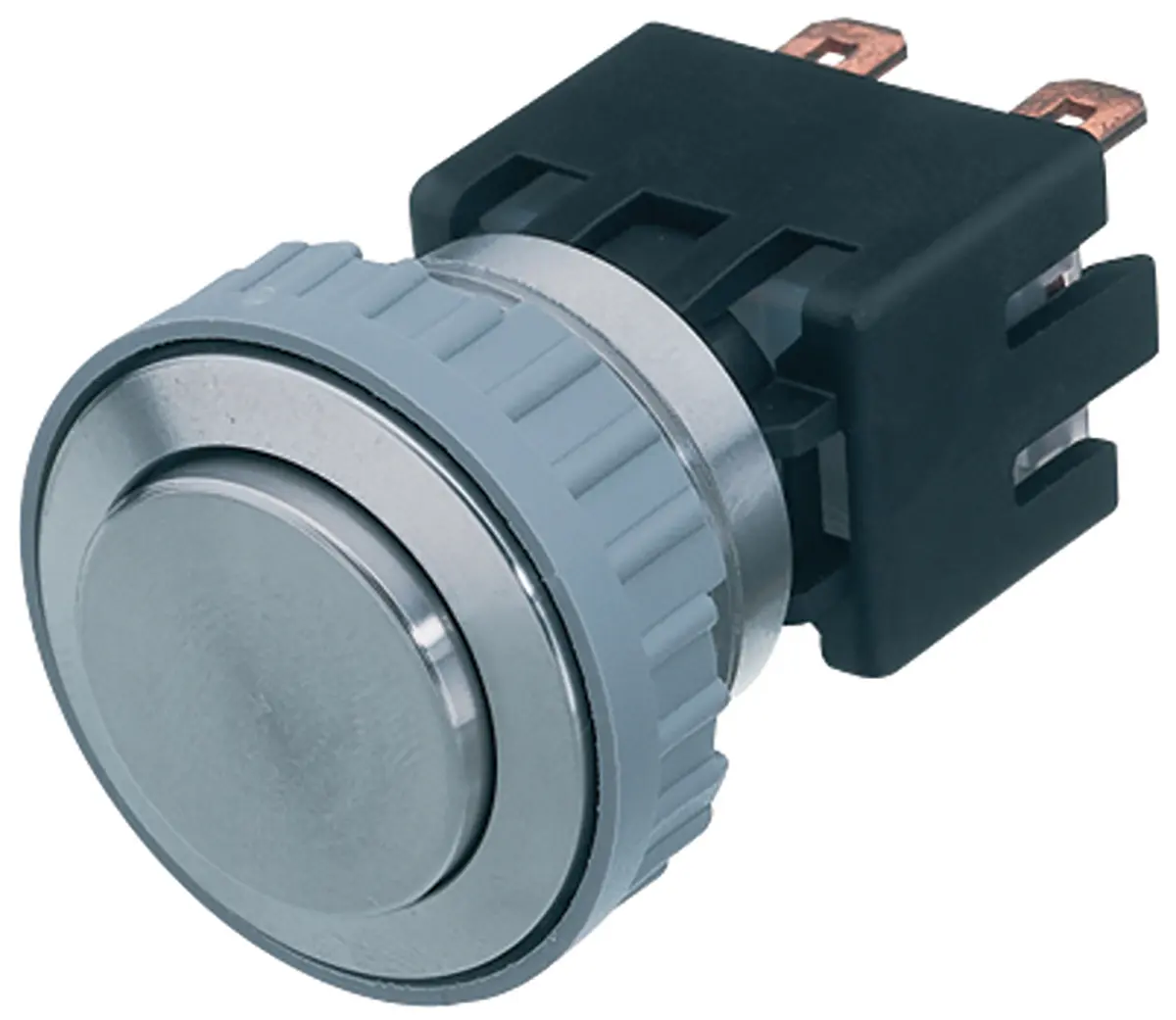 Produktfoto 1 von Schurter MSM 22 Druckschalter Blau, Grün, Rot Beleuchtet Rastend Panel Ø 19.1 mm, SPST / 12 A 30 V dc 250 V ac, IP00,