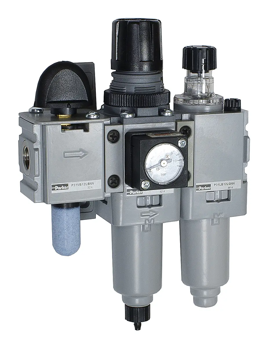 Parker P31 1/4 in FRL, Impuls 5 μm Ja 1/4 in BSP, 10 bar