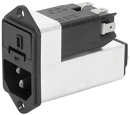 Produktfoto 1 von Schurter 4A C14 IEC-Steckverbinder Stecker 5 x 20 mm Sicherung, 250V ac, Schraubanschlussklemme Schnellverbindung, 2