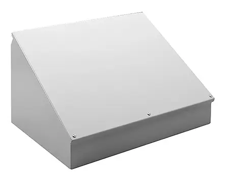 Produktfoto 1 von Hammond 1488 Stahl Pultgehäuse Geneigte Front, Grau, 305 mm 233 mm, 406 mm, 47 lb
