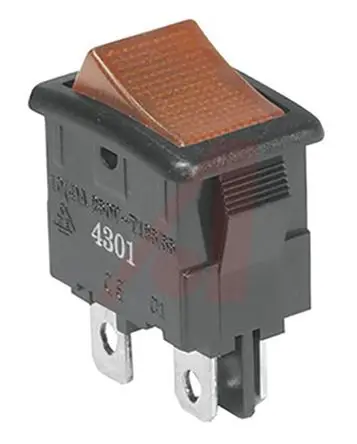 Produktfoto 1 von ZF Panel Wippschalter DPST Ein-Neutral-Ein Ein-Aus, 10A Beleuchtet, IP66