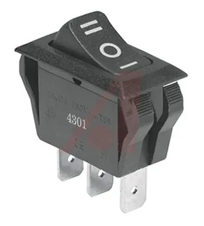 Produktfoto 1 von ZF Panel Wippschalter 1-poliger Umschalter Ein-Neutral-Ein Ein-Aus-Ein, 20A, IP66