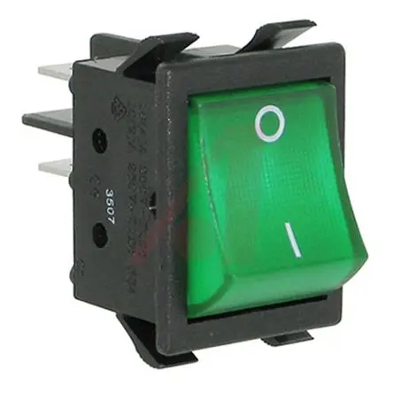 Produktfoto 1 von ZF Panel Wippschalter DPST Ein-Neutral-Ein Ein-Aus, 16A Beleuchtet, IP67