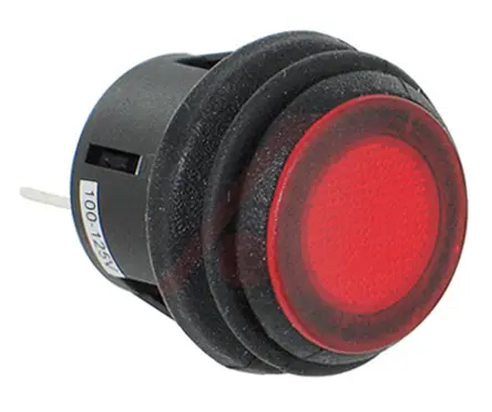 Produktfoto 1 von ZF KF Druckschalter Rot Beleuchtet Ein-Neutral-Aus Panel Ø 20.2 mm, SPST / 10 A, IP65