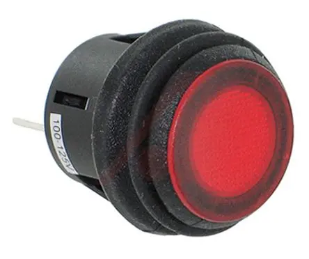 Produktfoto 1 von ZF KF Druckschalter Rot Beleuchtet Ein-Neutral-Aus Panel Ø 20.2 mm, SPST / 10A, IP65