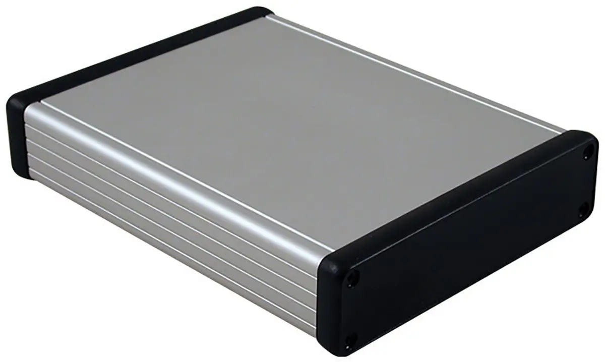 Produktfoto 1 von Hammond 1455; Gehäuse; Aluminium; Silber IP54 Breite 165 mm Höhe 51.5 mm Länge 160 mm