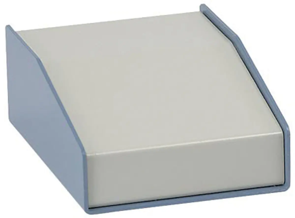 Produktfoto 1 von Hammond 1456PG4 Aluminium Pultgehäuse Geneigte Front, Blau, Beige, 355.60 mm 101.60 mm, 28.58 mm, 1.1 kg