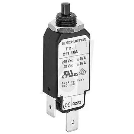 Produktfoto 1 von Schurter T11 Thermischer Schutzschalter, 1-polig, T11 Panel, 3A, / 6.5 A, Warm