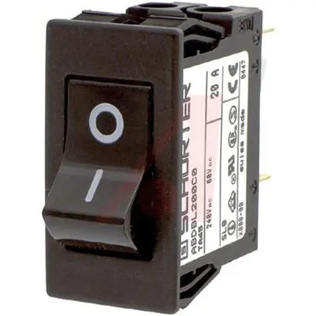 Produktfoto 1 von Schurter ABD Thermischer Schutzschalter, 2-polig, TA35 Panel, 20A, Warm