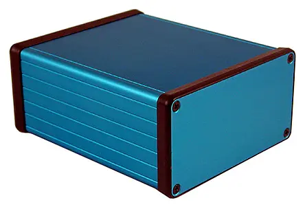 Produktfoto 1 von Hammond 1455; Gehäuse; Aluminium; Blau IP54 Breite 103 mm Höhe 53 mm Länge 120 mm
