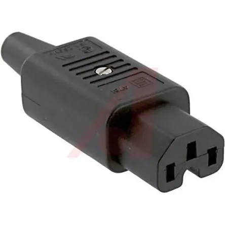 Produktfoto 1 von Schurter 4781 IEC-Steckverbinder C15 250V, Gerade Stecker, Kabel 15A