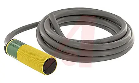 Produktfoto 1 von Banner zylindrisch Optischer Sensor, Diffus, Bereich 300 mm, PNP Ausgang, Anschlusskabel