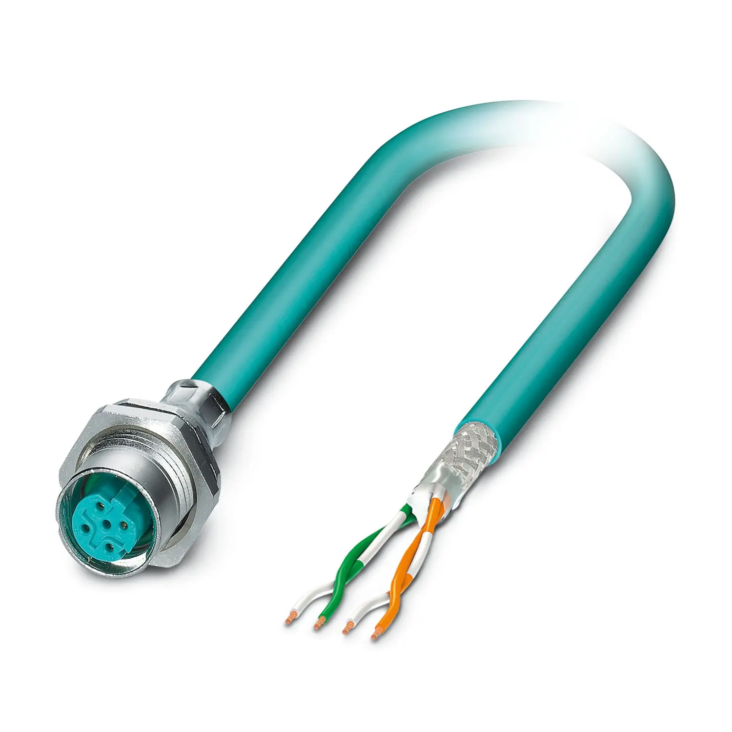 Produktfoto 1 von Phoenix Contact SACCBP Cat.5 Ethernet-Kabel, 1 m, Blau 2 Abgeschirmt, Aussen ø 6.4 mm Außen-ø , Polyurethan