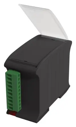 Produktfoto 1 von Italtronic DIN-Schienengehäuse, Geh.Mat. Polycarbonat, ABS 79 mm, Hutprofil 101 mm, Schwarz 45mm, Serie RAILBOX