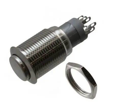 Produktfoto 1 von Bulgin Druckschalter Tastend Panel Ø 16.2 mm, 2-poliger Umschalter / 3A
