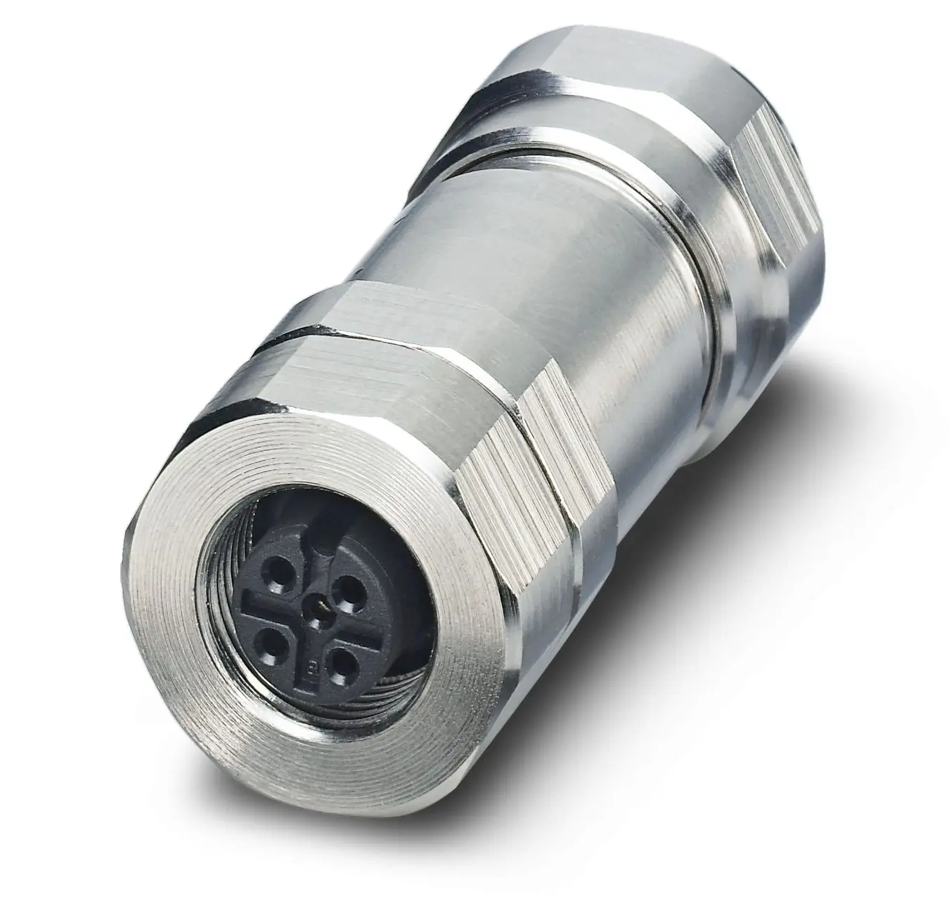 Produktfoto 1 von Phoenix Contact M12 M12 Rundsteckverbinder Buchse 5-polig Buchse 4A IP65, IP40, IP69K