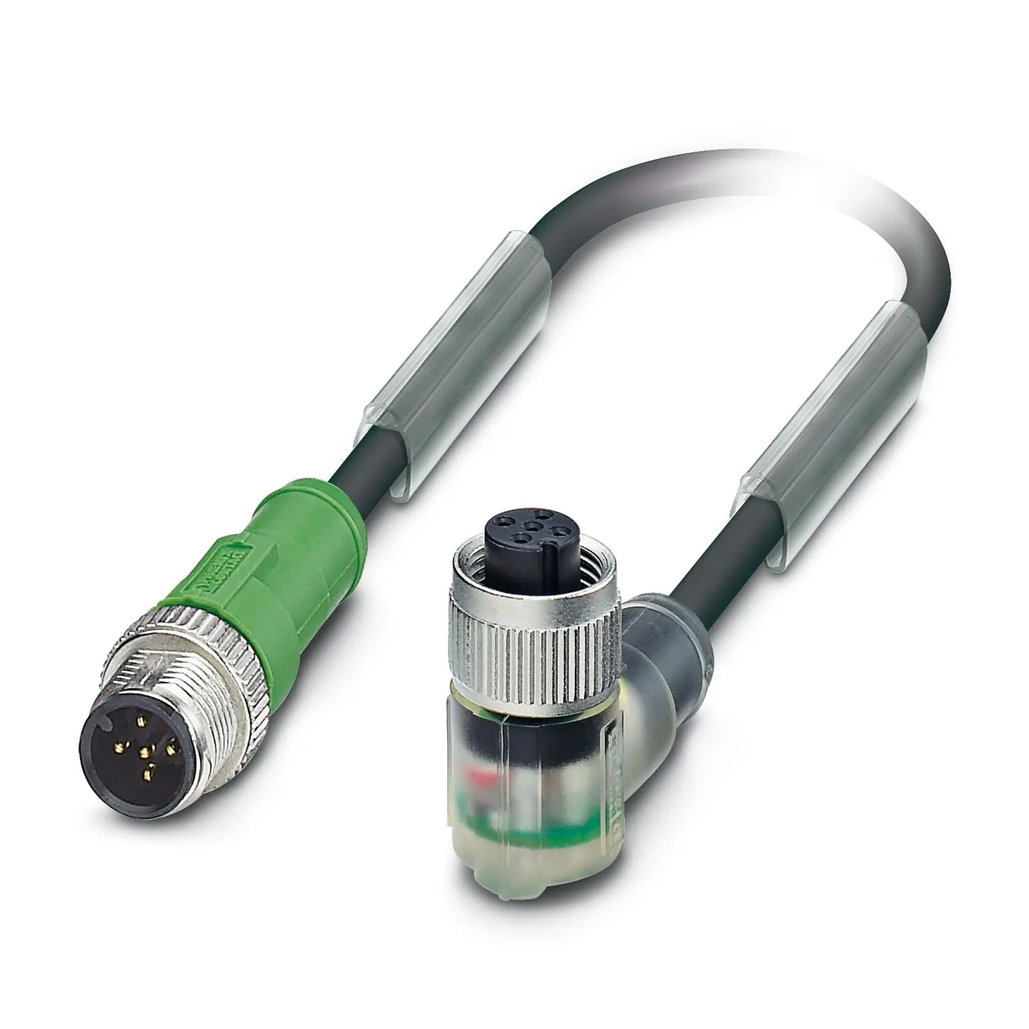 Produktfoto 1 von Phoenix Contact SAC konfektioniertes Sensorkabel 5-adrig, Stecker / M12 Buchse, Länge 600mm