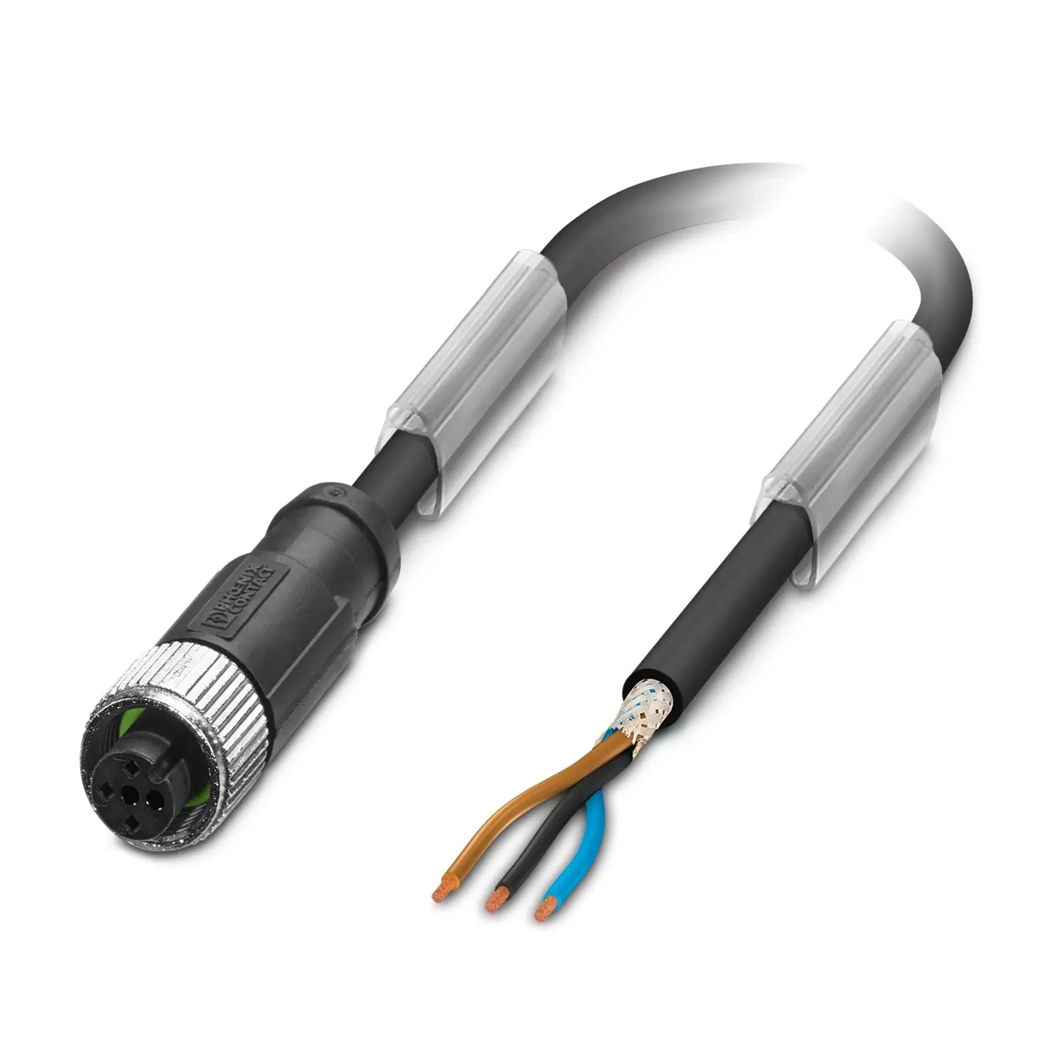 Produktfoto 1 von Phoenix Contact SAC, 3-polig Sensor-Betätigungselementkabel, M12 3 / Nicht abgeschlossen Buchse, Länge 5 m