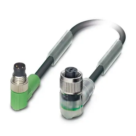 Produktfoto 1 von Phoenix Contact SAC, 3-polig Sensor-Betätigungselementkabel, M8 Stecker 3 / M12 Buchse, Länge 3 m