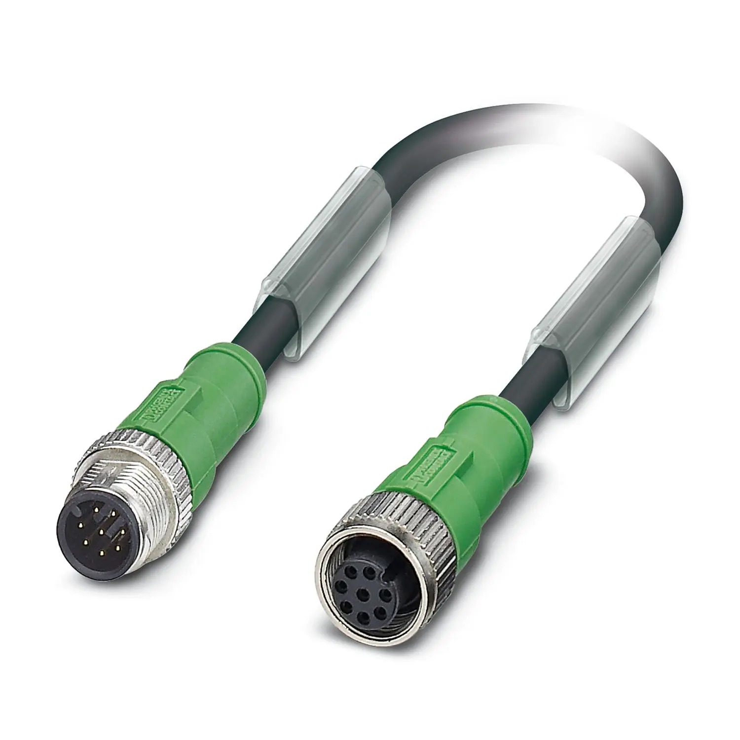Produktfoto 1 von Phoenix Contact SAC-8P-M12MS, 8-polig Sensor-Betätigungselementkabel, Gerade Stecker 8 / Gerade Buchse, Länge 3 m