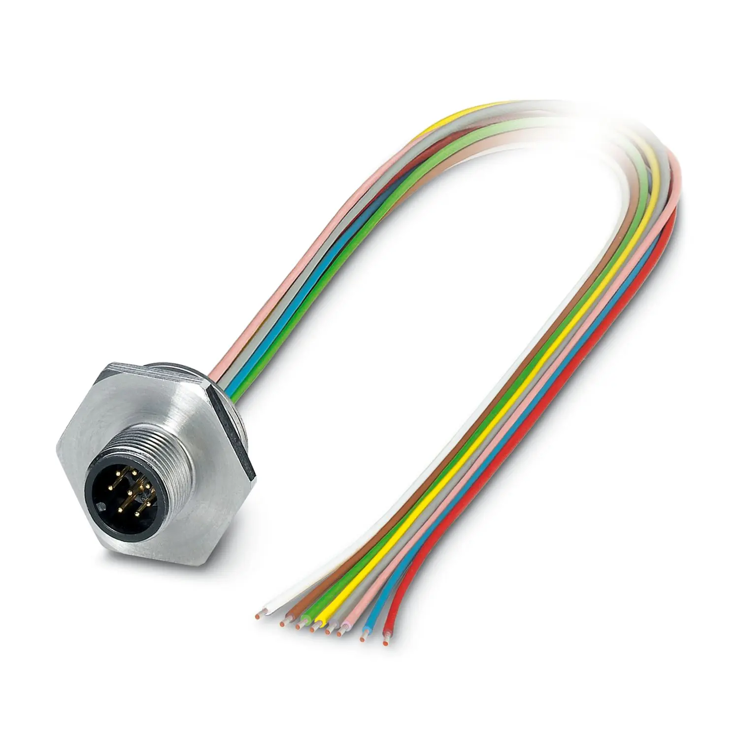 Produktfoto 1 von Phoenix Contact SACC, 8-polig Sensor-Betätigungselementkabel, M12 Stecker 8 / Freies Kabelende, Länge 0.5 m