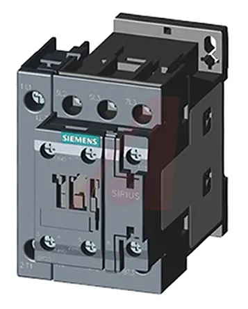 Produktfoto 1 von Siemens 3RT2 Schütz 24V dc-Spule, 4-polig, 400V ac / 40 A 24V dc 7.5 kW 4 Schließer Motorsteuerung 2-Hilfskontakte
