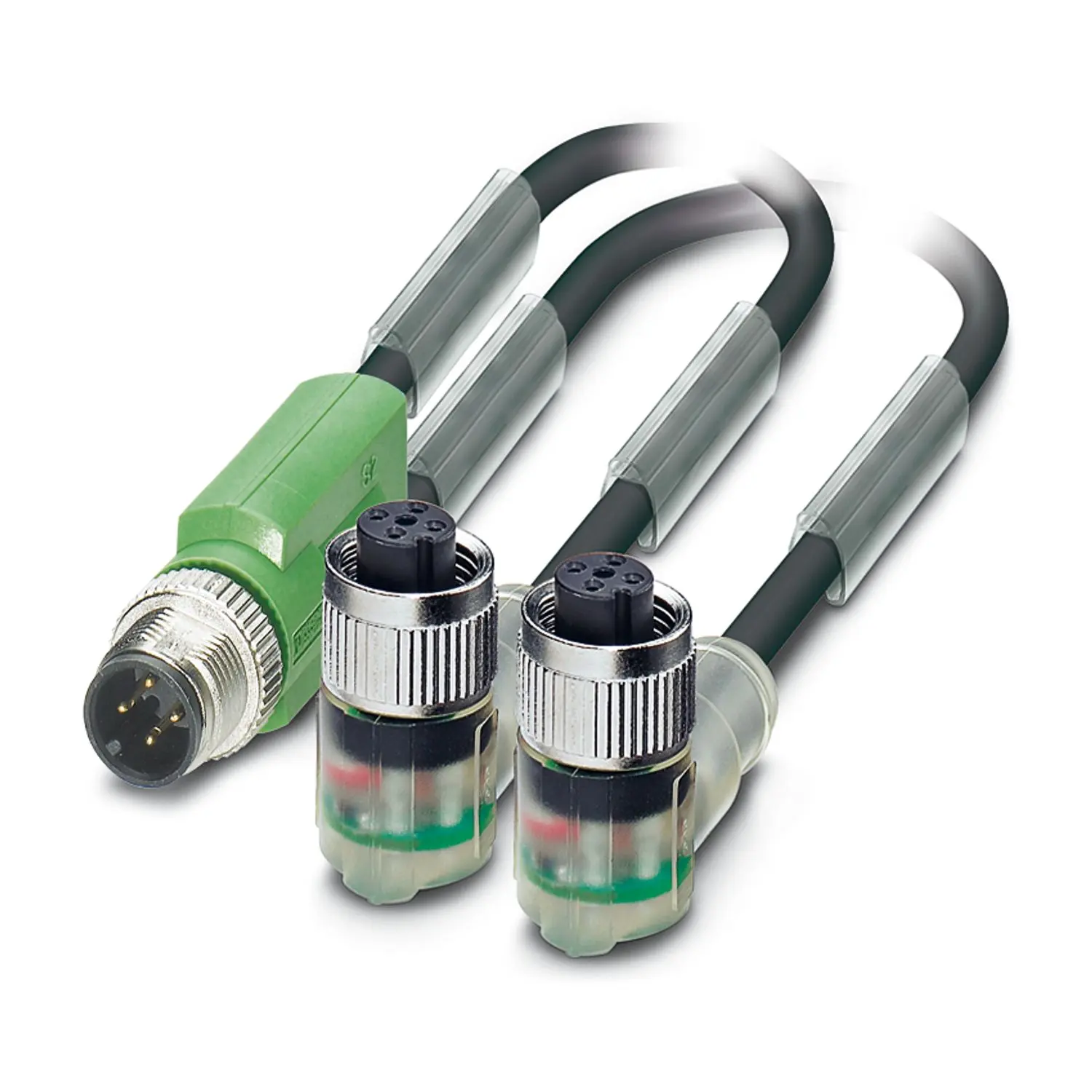 Produktfoto 1 von Phoenix Contact SAC-3P konfektioniertes Sensorkabel 3-adrig, Stecker gerade / M12 x 2 Buchse gerade, Länge 3m