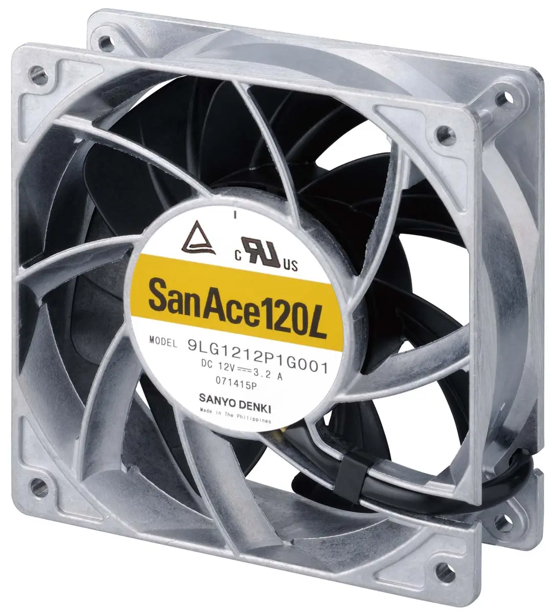 Produktfoto 1 von Sanyo Denki San Ace 9LG DC-Axiallüfter, Kugellager, 12 V dc / 12W, 92 x 92 x 38mm, 7000U/min, 174m³/h