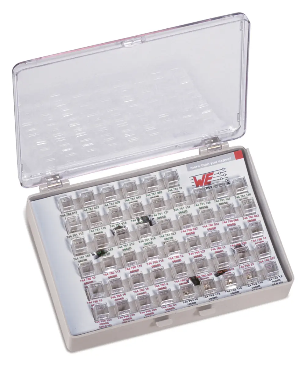 Produktfoto 1 von Wurth Elektronik Induktivitäten-Sortiment, Inhalt SMD-Mehrschichtinduktivität WE-MI, 1140-teilig