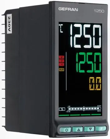 Produktfoto 1 von Gefran 650-1250-1350 PID Temperaturregler Panel, 3 x Analog Ausgang 240V Temperatursteuerung