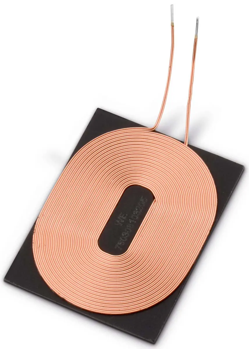 Produktfoto 1 von Wurth Elektronik WE-WPCC Drahtlose Ladespule 11 μH Empfänger 200 mΩ 2.5 A Ø 0.56 mm